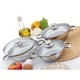 Gülsan Omlet Çelik Set (Cam Kapak) 6 Parça